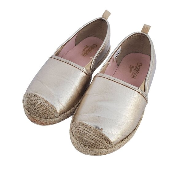 Osh Kosh Little Girls Belle Casual Gold Slip On Shoe Size 11M - Picture 1 of 6
